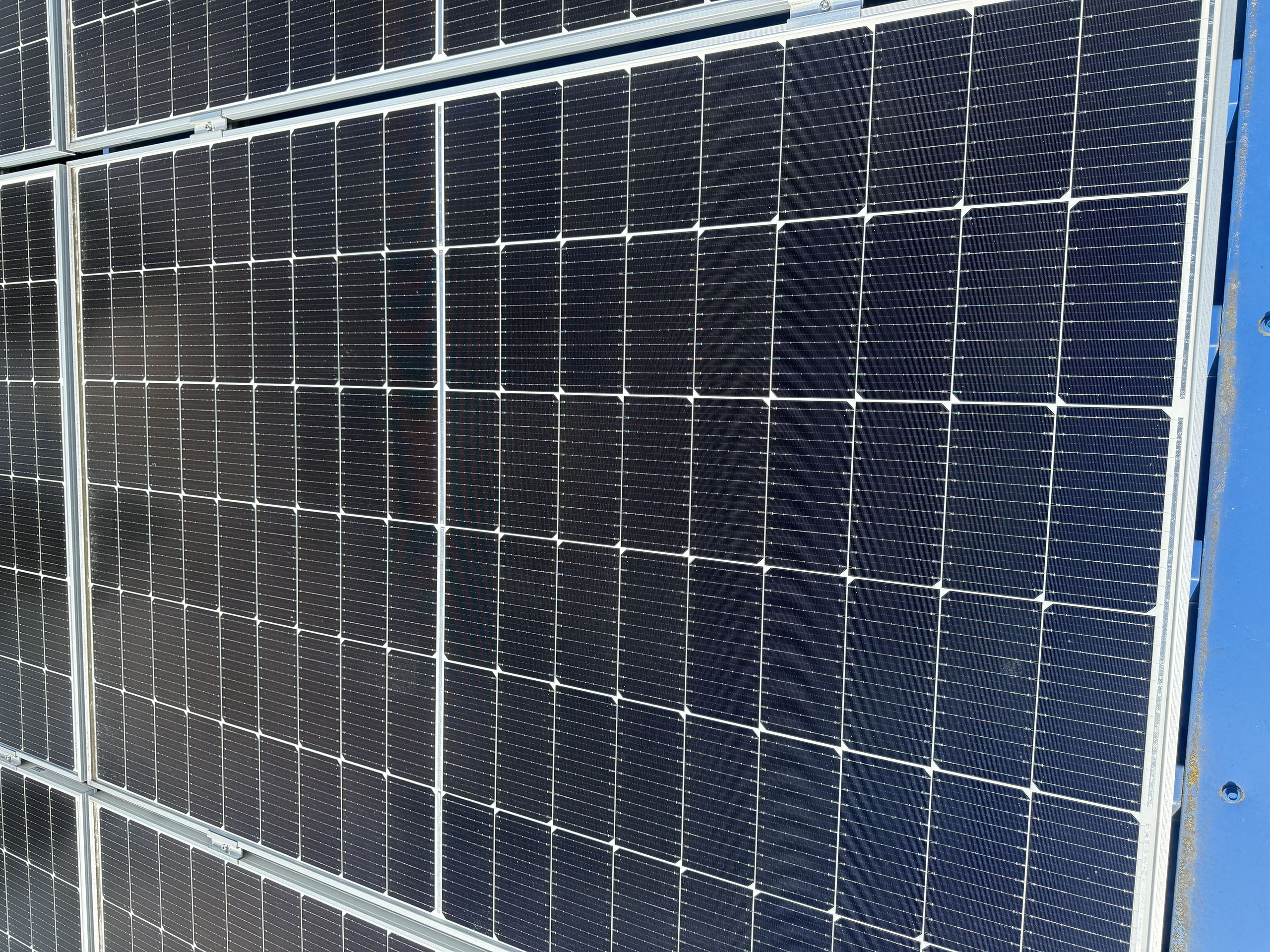 Solarpanel gerreinigt